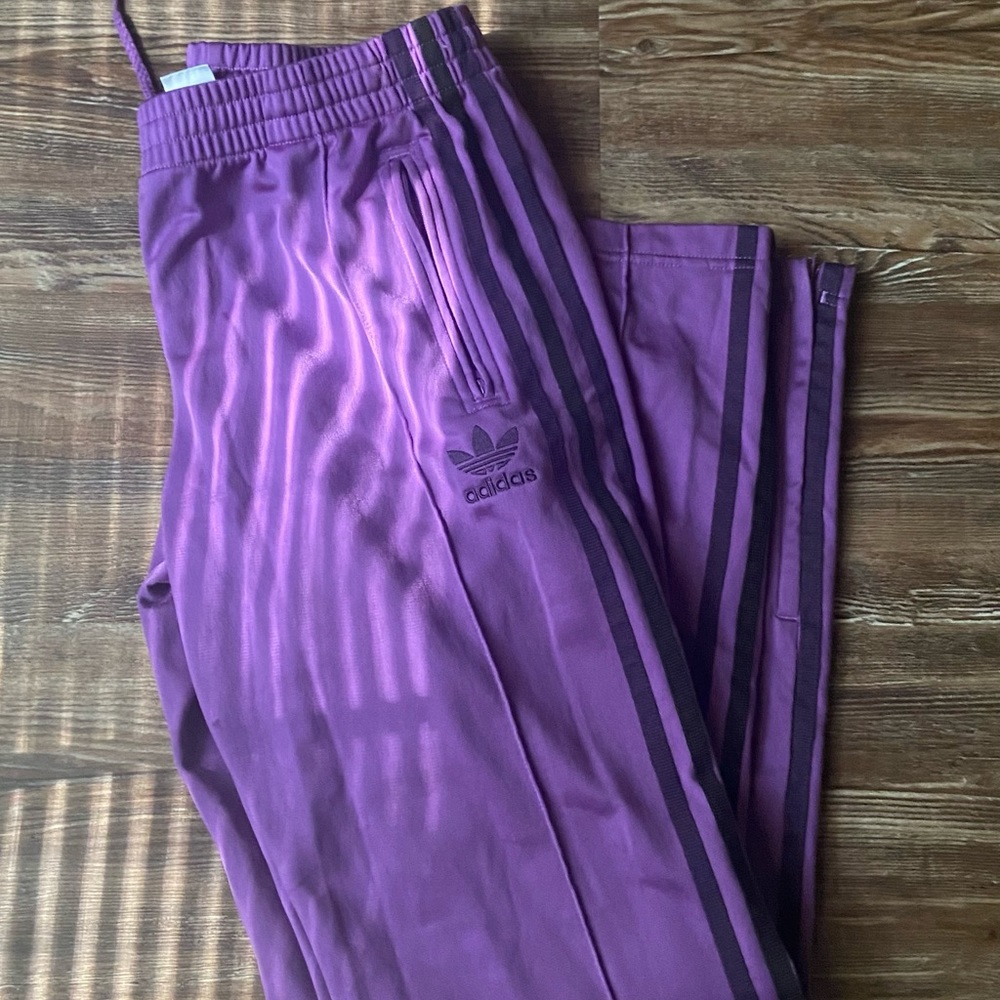 Purple adidas pants